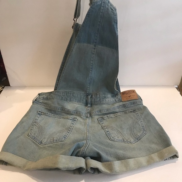 NWOT Hollister denim shorts overalls dungarees S - Picture 4 of 4